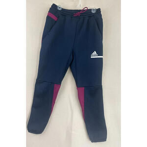 ADIDAS AEROREADY Built Purpose Fleece Jogger Pants M Navy Burgundy Colorblock